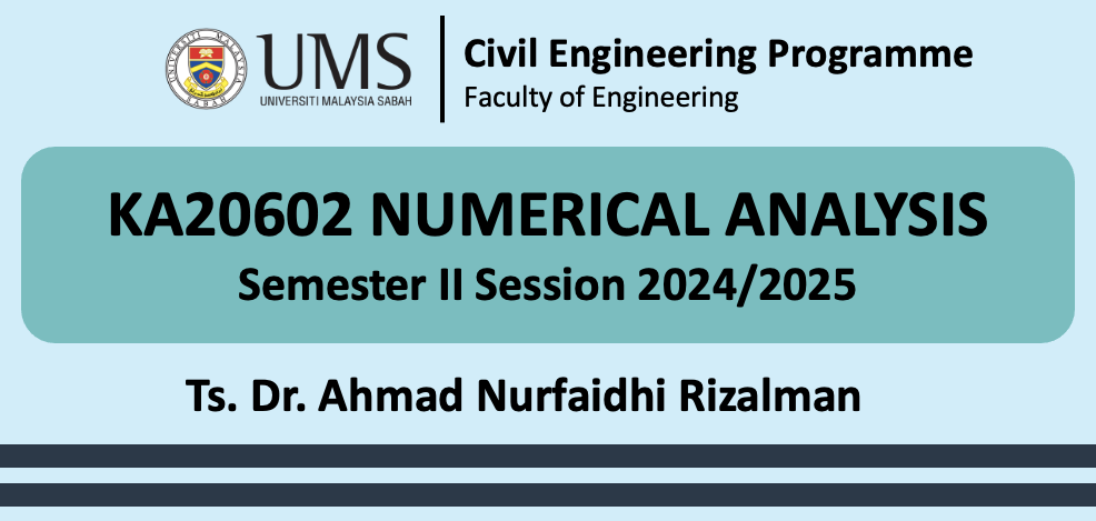 KA20602 NUMERICAL ANALYSIS [2-2024/2025]